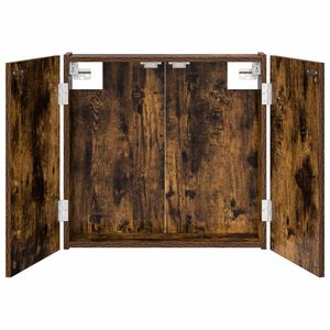 vidaXL Dartboard-kaappi Savutammi 56 x 12 x 53,5 cm Tekninen puu