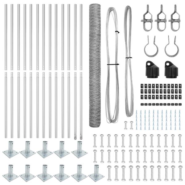 vidaXL Aitalatu Hopea 25 x 1,5 m (50 mm verkko) Ter&auml;s