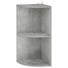 vidaXL Kulmahylly 2 tasoa 41,5 x 41,5 x 72 cm Tekninen puu