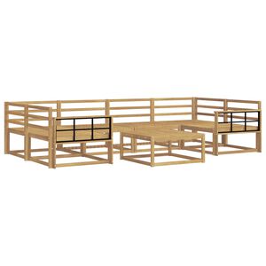 vidaXL Ulkosohvakokoelma 7 pcs valkoinen