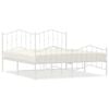 vidaXL Metallinen s&auml;ngynrunko p&auml;&auml;dyill&auml; valkoinen 160x200 cm