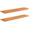 vidaXL Portaiden p&auml;&auml;llysteet 2 kpl 110 x 30 x 2 cm Vaaleanruskea