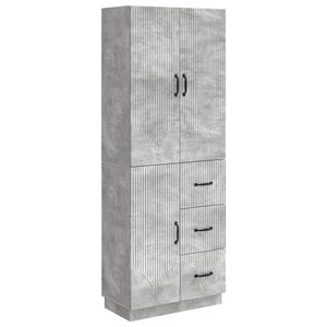 vidaXL Kaappisarja 2 pcs Betoninharmaa Tekninen puu