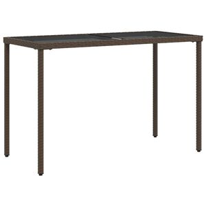 vidaXL Puutarhap&ouml;yt&auml; lasip&ouml;yt&auml;levy ruskea 115x54x74 cm polyrottinki