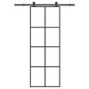 vidaXL Liukuovi asennustarvikkeilla 76x205 cm ESG lasi ja alumiini