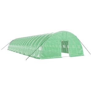 vidaXL Kasvihuone ter&auml;srungolla vihre&auml; 108 m&sup2; 18x6x2,85 m