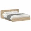 vidaXL S&auml;nkykehys varastolla p&auml;&auml;tyll&auml; Sonoma-tammi 6FT Super King Size