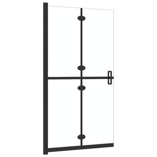 vidaXL Walk-in suihkuseinä kokoontaittuva kirkas ESG-lasi 80x190 cm