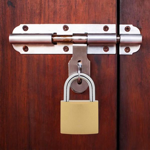 vidaXL U-lukko avaimilla 12 pcs Messinki Rauta