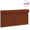 vidaXL Etanaaita 16 kpl 50 x 3,5 x 25 cm Kulunut Ter&auml;s Ruosteinen