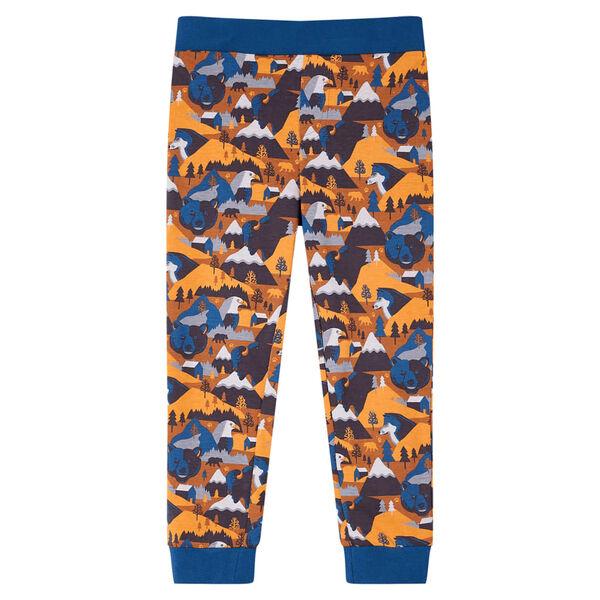 Lasten pitkähihainen pyjama konjakki 128