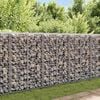 vidaXL Gabion-kivikori kansilla galvanoitu ter&auml;s 20x20x100 cm