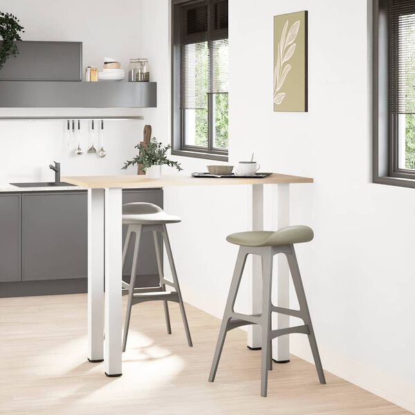 vidaXL Baarip&ouml;yd&auml;n jalat 4 kpl valkoinen 110-112 cm ter&auml;s