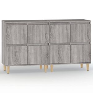 vidaXL Senkit 2 kpl harmaa Sonoma 60x35x70 cm tekninen puu