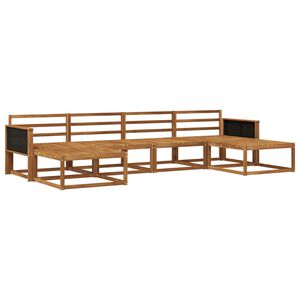 vidaXL Ulkosohvakokoelma 6 pcs Luonnollinen Tihe&auml; akasiapuu