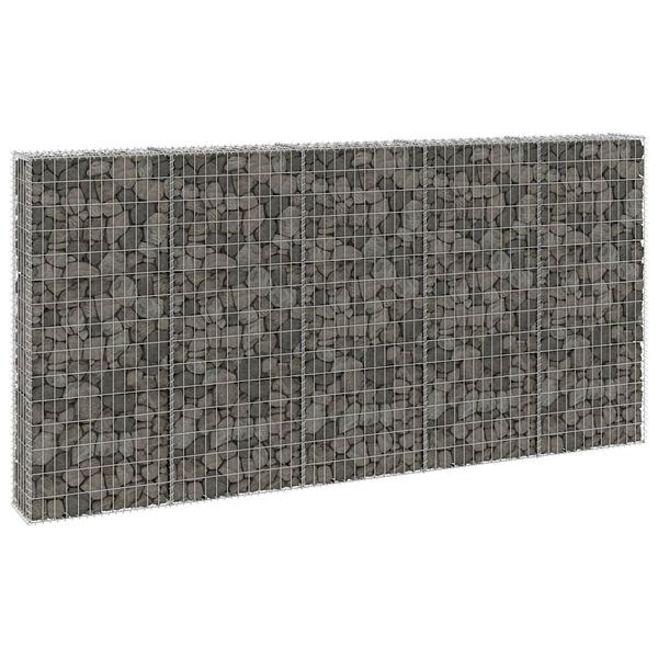 vidaXL Gabion-kivikori kansilla galvanoitu ter&auml;s 300x30x150 cm