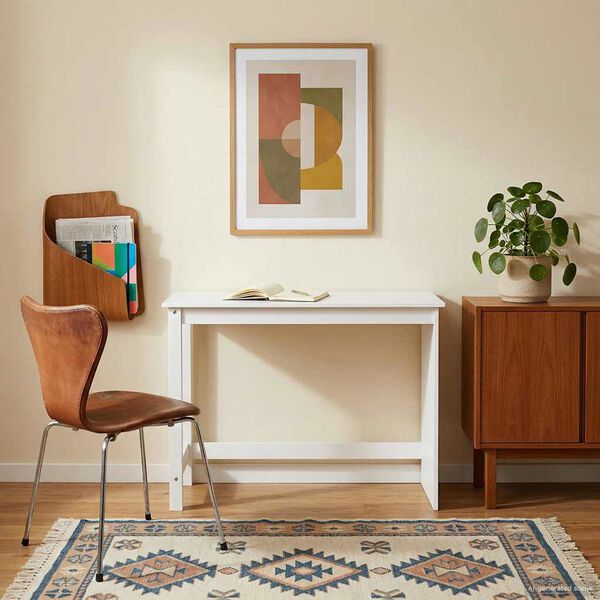 vidaXL P&ouml;yt&auml; Valkoinen 112 x 50 x 75 cm Massiivinen m&auml;nty