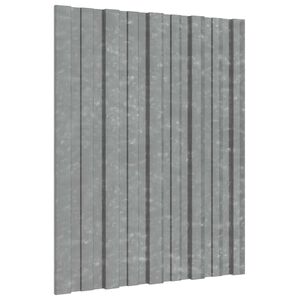 vidaXL Kattopaneeli 36 kpl Hopea 60 x 45 cm Galvanoitu ter&auml;s