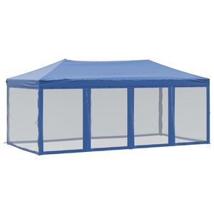 vidaXL Kokoontaittuva juhlateltta sivuseinill&auml; sininen 3x6 m