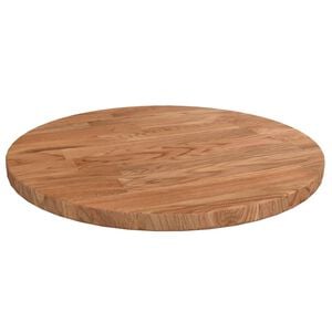 vidaXL Py&ouml;re&auml; p&ouml;yt&auml;levy vaaleanruskea &Oslash; 30x1,5 cm k&auml;sitelty tammi