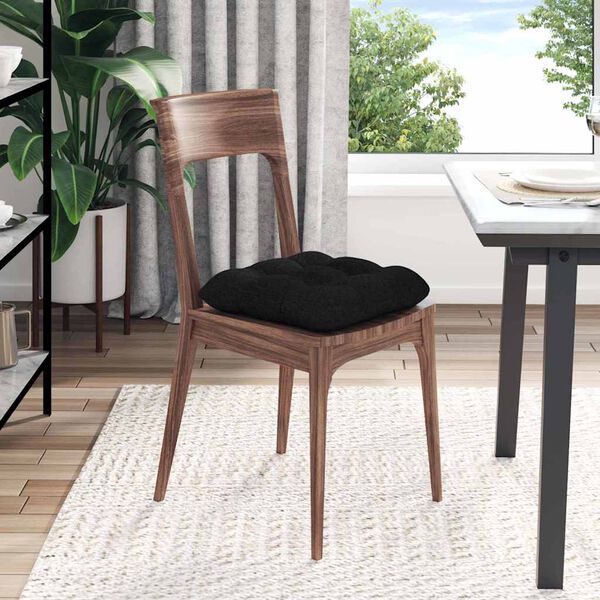 vidaXL Istuintyynyt 4 pcs Musta 45 x 45 x 12 cm kangas