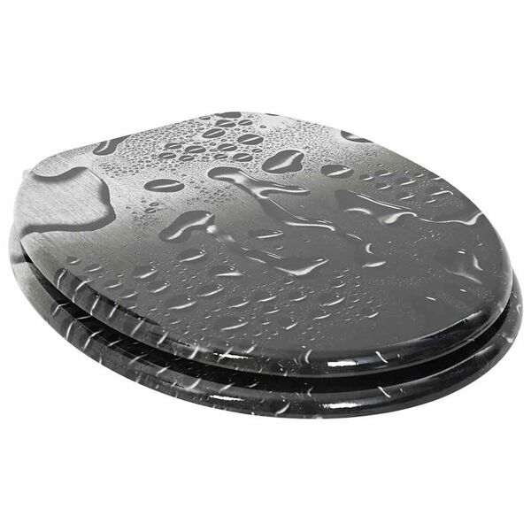 vidaXL Pehmoviimeinen WC-istuin Harmaa 44 x 38 cm MDF-levy