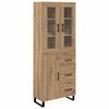 vidaXL Korkea kaappi 2 pcs Artisan tammi 69,5 x 34 x 180 cm