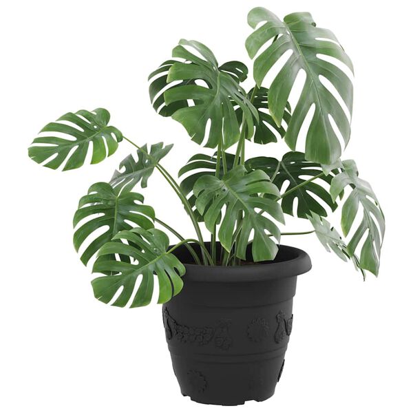 vidaXL Py&ouml;re&auml; kukkaruukku 24 pcs Musta &Oslash; 26 x 21.5 cm Muovi