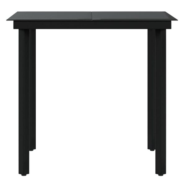 vidaXL 5-osainen Ulkoruokailuryhm&auml; tyynyill&auml; musta