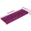 vidaXL Portaiden matot 15 kpl 65x21x4 cm violetti suorakaiteen muotoinen reuna