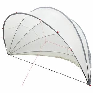 vidaXL Uima-altaan kupoli 500 x 500 x 236 cm Harmaa ja oranssi