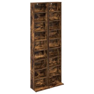 vidaXL CD-kaappi 2 kpl Savutammi 33 x 23,5 x 175 cm Tekninen puu