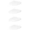vidaXL Kulmahyllyt 4 kpl korkeakiilto valkoinen 25x25x3,8 cm MDF