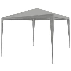 vidaXL Juhlateltta Vaaleanharmaa 300 x 300 x 255 cm PE ja ter&auml;s