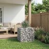 vidaXL Gabion Kohotettu Peti Hopea 60 x 60 x 55 cm Galvanoitu ter&auml;s