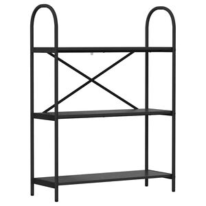 vidaXL Kirjahylly 3 tasoa 80 x 30 x 109 cm Tekninen puu Musta tammi.