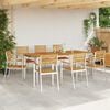vidaXL Puutarhan Tuoli 8 pcs &Ouml;ljyinen luonnollinen Tihe&auml; akasiapuu