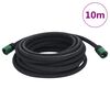 vidaXL Puutarhaletku musta 0,6" 10 m kumi