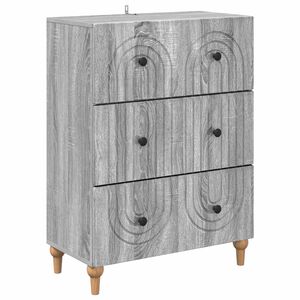 vidaXL Laatikkokaappi Harmaa sonoma 66 x 34,5 x 90 cm Tekninen puu