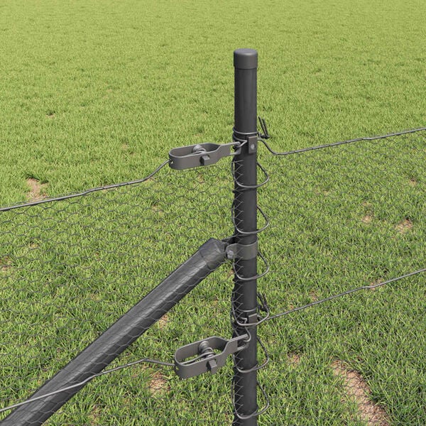 vidaXL Aitalatu Harmaa 100 x 0,4 m (13 mm verkko) Ter&auml;st&auml; ja PVC:t&auml;