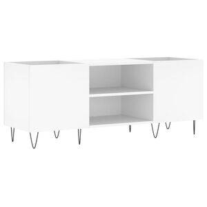 vidaXL LP-levyjen s&auml;ilytyskaappi valkoinen 121x38x48 cm tekninen puu