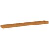 vidaXL Korotettu kukkalaatikko 770x100x36 cm Corten ter&auml;s