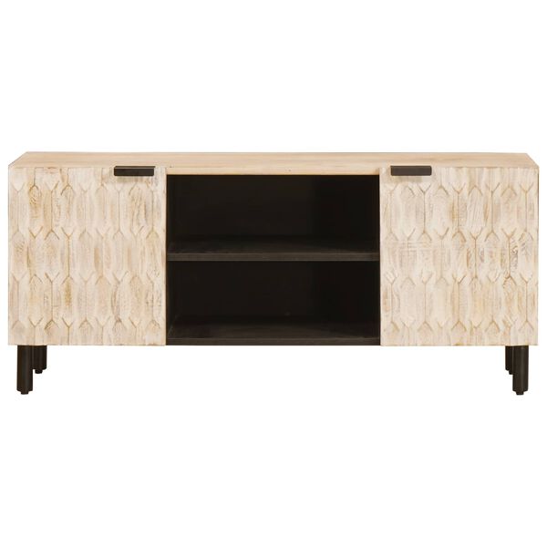 vidaXL TV-kaappi ovella Valkoinen pesu viimeistely 105 x 33,5 x 46 cm