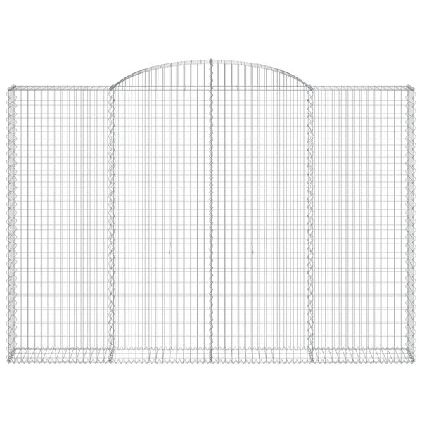 vidaXL Kaareva kivikori 300x30x200/220 cm galvanoitu rauta