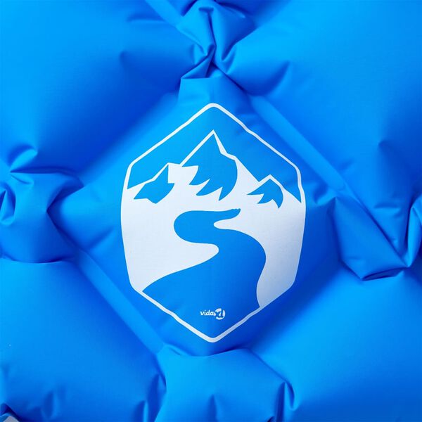 vidaXL T&auml;ytett&auml;v&auml; retkeilypatja tyynyll&auml; 1 hengelle sininen