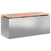 vidaXL Puutarhapenkki Hopea 100 x 40 x 43 cm Galvanoitu ter&auml;s