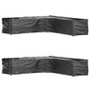 vidaXL Ulkokalustesuojat 2 kpl L-muoto 20 purjerengasta 300x300x70 cm