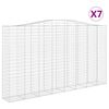 vidaXL Kaarevat kivikorit 7 kpl 400x50x220/240 cm galvanoitu rauta