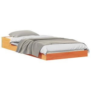 vidaXL S&auml;ngyn runko Vaha ruskea 80 x 220 cm Massiivinen m&auml;nty