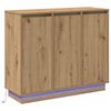 vidaXL LED-p&ouml;yt&auml;taso Artisan tammi 90 x 32 x 75 cm Tekninen puu